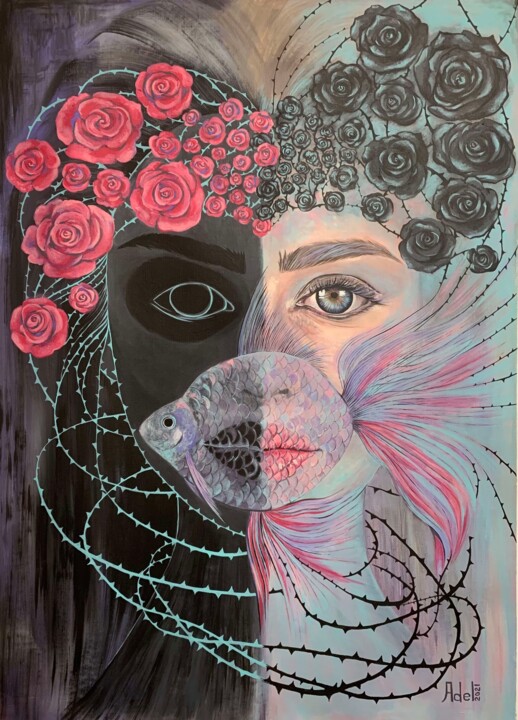 "Принятие" 绘画, 42.1x30.3 in