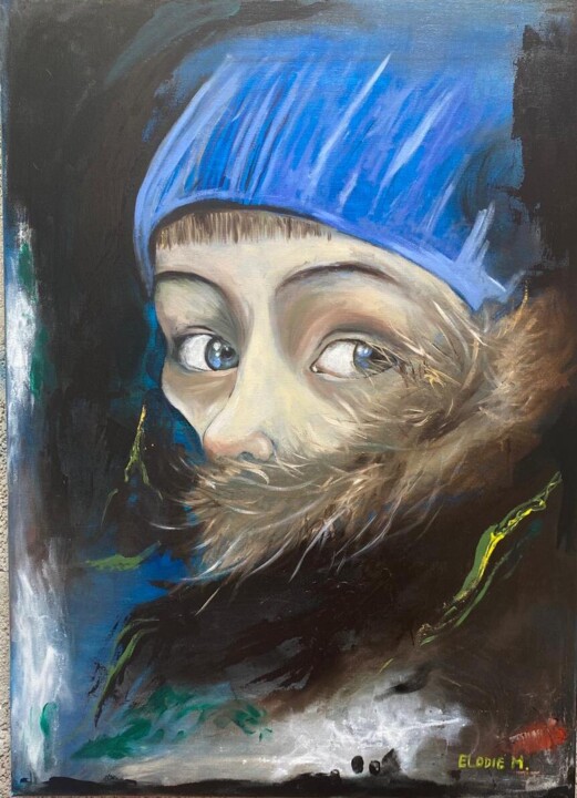 Bambino in fuga 绘画, 35.4x25.6 in
