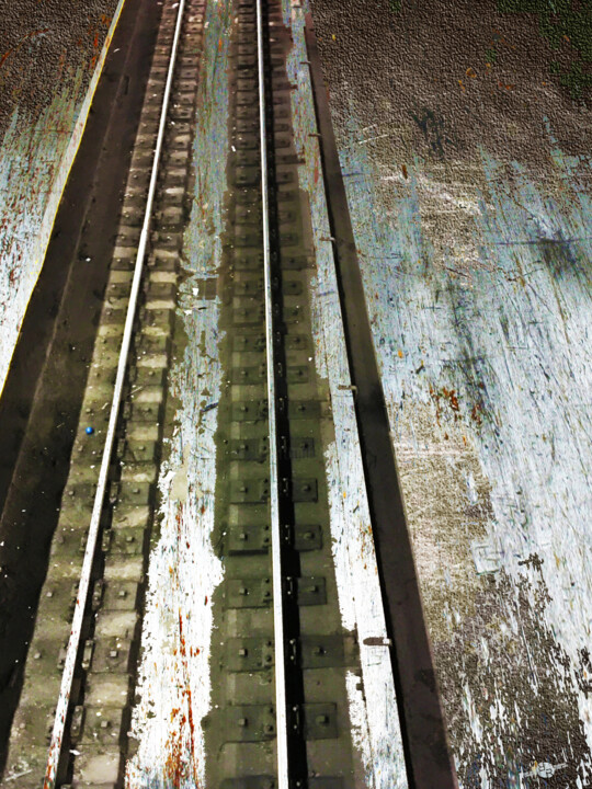 Train Tracks 绘画, 20x15 in