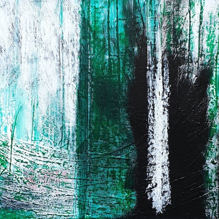 Peinture intitulée "Dans les bois" par Julie Verhague, Œuvre d'art originale, Acrylique Monté sur Châssis en bois