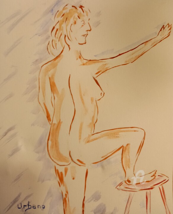 Nu au soir 绘画, 8.7x6.7 in