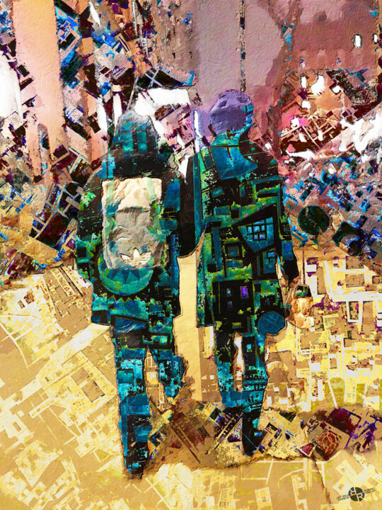 Together City 绘画, 20x15 in