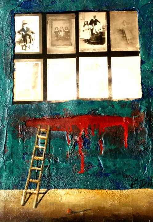 Muro con retrato de familia 绘画, 15.8x11.8 in
