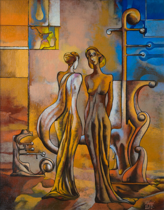 Two High Notes II 绘画, 25.4x19.9 in