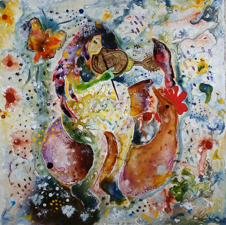 milagro de la maternidad 绘画, 11.8x11.8 in