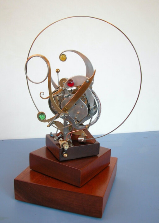 Sculpture titled "Automate N° 25 - La…" by Frédéric Letrun, Original Artwork, Metals