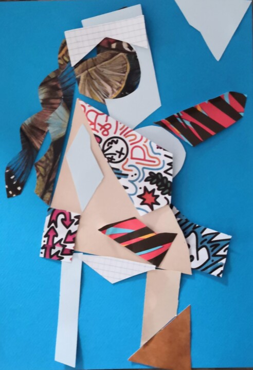 Collages intitulée "Petite" par Frédérique Girin, Œuvre d'art originale, Collages Monté sur Plexiglas