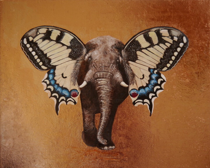 Schmettefant 绘画, 15.8x19.7 in