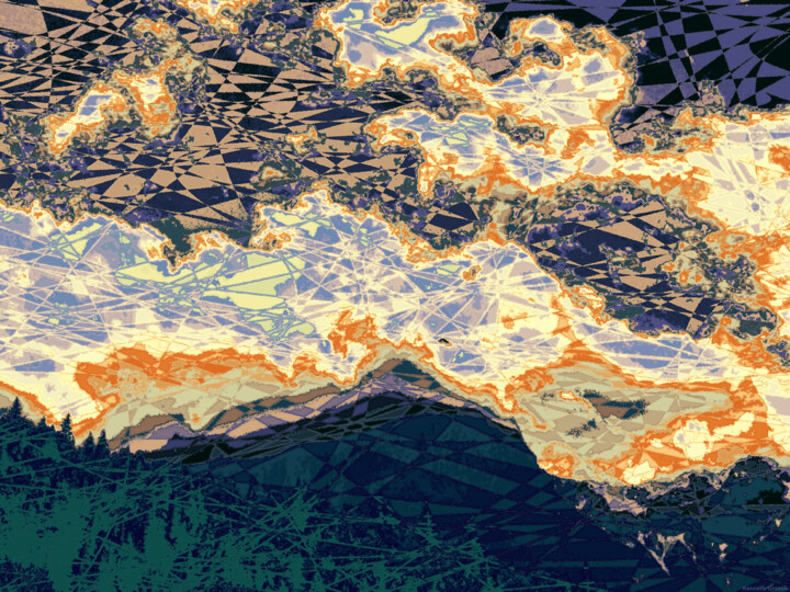 Digital Arts titled "Mostly Cloudy With…" by Ken Grzesik, Original Artwork, 2D Digital Work