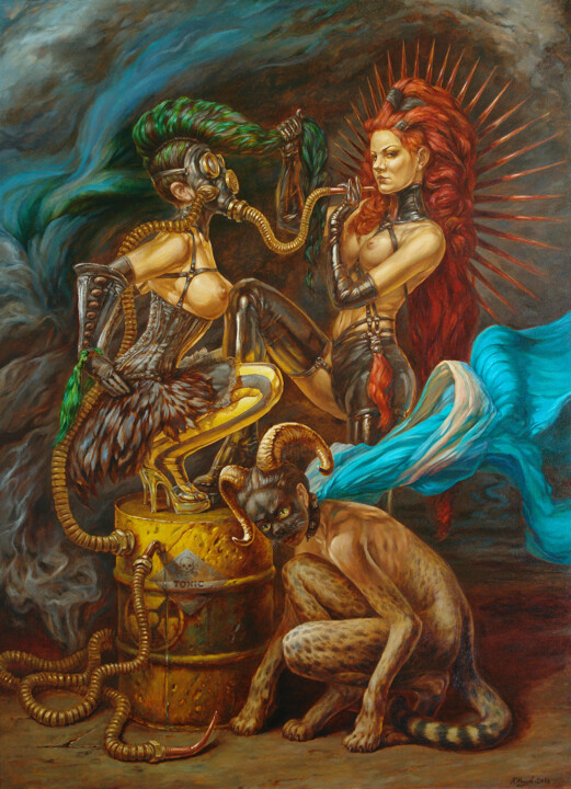 Toxic 绘画, 43.3x31.5 in
