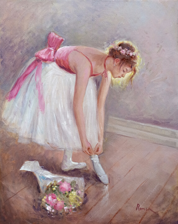 Ballet dancer - Ballerina 绘画, 19.7x15.8 in