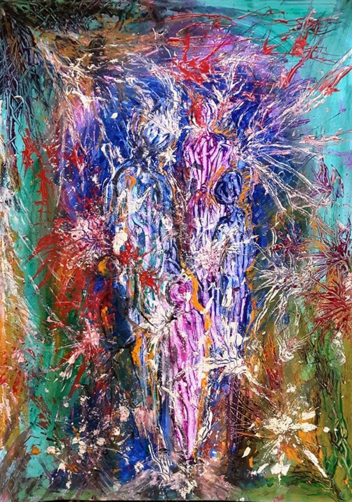 Natura e famiglia 绘画, 27.6x19.7 in