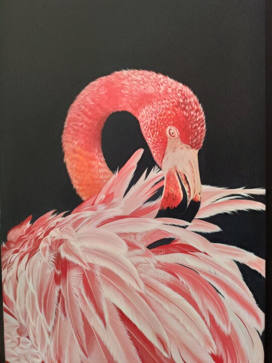Фламинго 绘画, 23.6x15.8 in