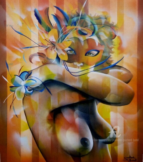 Peinture intitulée "après le bal..." par Jeannette Guichard-Bunel, Œuvre d'art originale, Huile