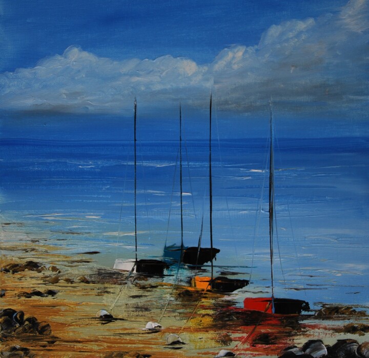 Voiliers au mouillage n°2229 绘画, 11.4x11.4 in