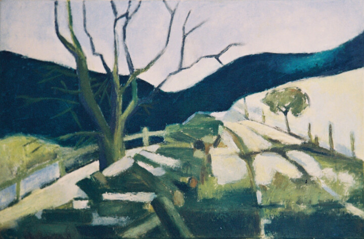 Winter im Emmental / winter in the emmental 绘画, 15.8x24 in