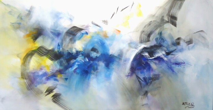 Peinture intitulée ""A la recherche du…" par Emmanuelle Moch, Œuvre d'art originale, Acrylique