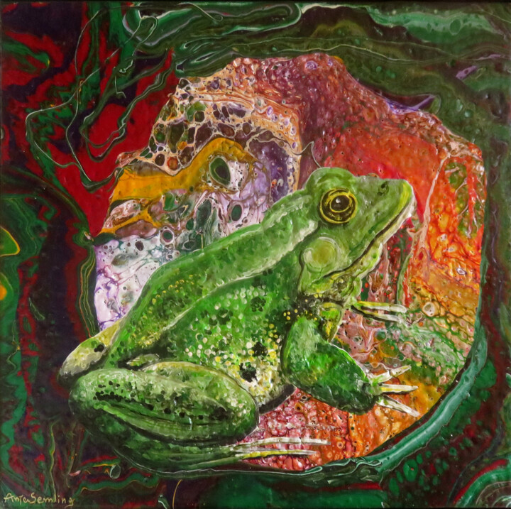 Grasfrosch I Kaiserstuhl 绘画, 11.8x11.8 in
