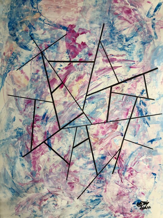 Peinture intitulée "Fragments de rêves" par God Wk, Œuvre d'art originale, Acrylique