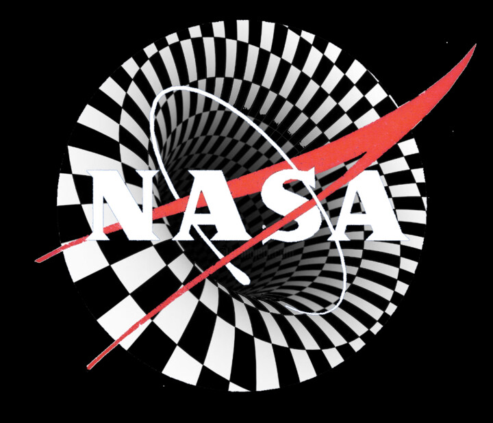 NASA Optical Illusion Black Hole 绘画, 15x18 in