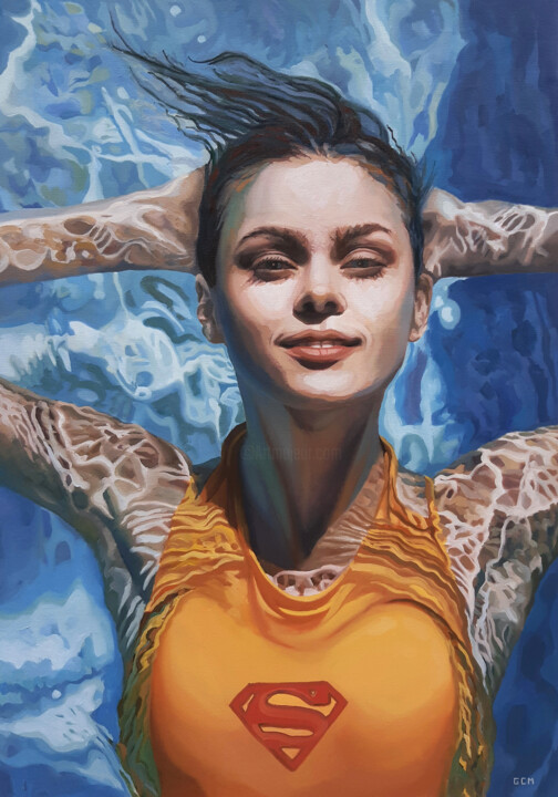 Super Girl 绘画, 39.4x27.6 in