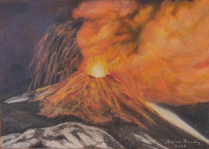 Painting titled "Watch me explode" by Marina Petsali, Original Artwork, Oil