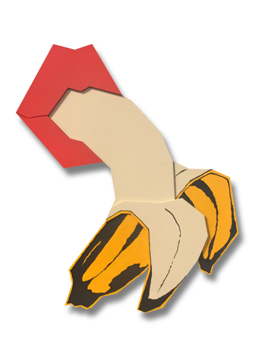 LOVE BANANA 雕塑, 42.5x31.1 in