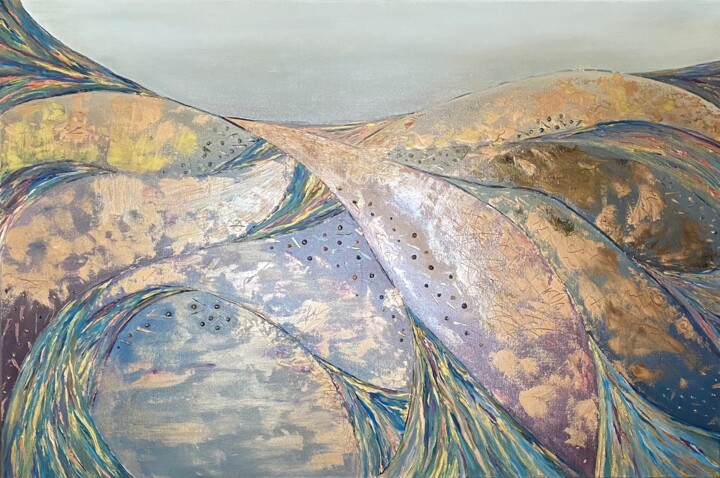 Malerei mit dem Titel "BRONZE AGE" von Ieva Graudina (IGraudinaArt), Original-Kunstwerk, Öl
