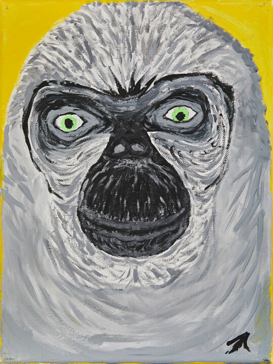 Monkey Boy 绘画, 10x8 in