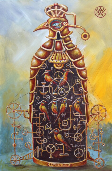 Механические птицы 2 绘画, 36x24 in