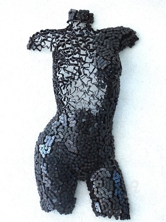 Demi buste femme 雕塑, 28.7x15.8 in