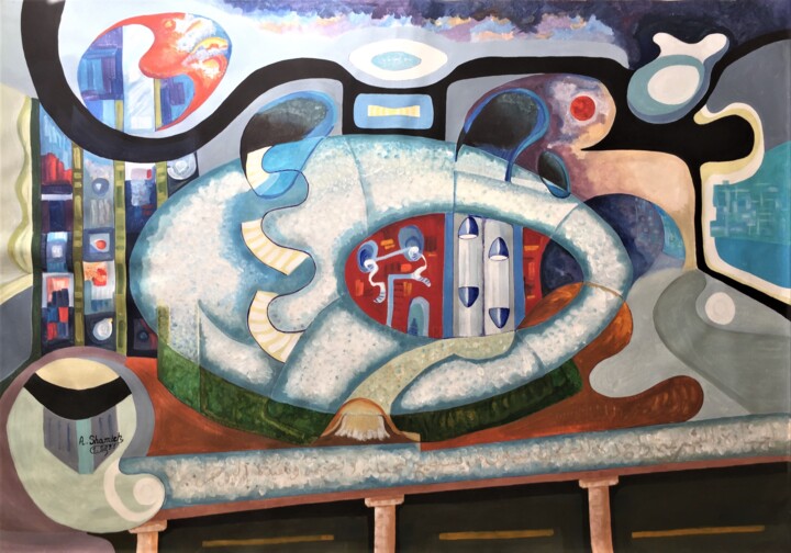 Painting,  43.3x63 in 