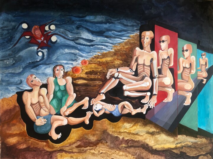 Searching for another home 绘画, 49.2x63 in