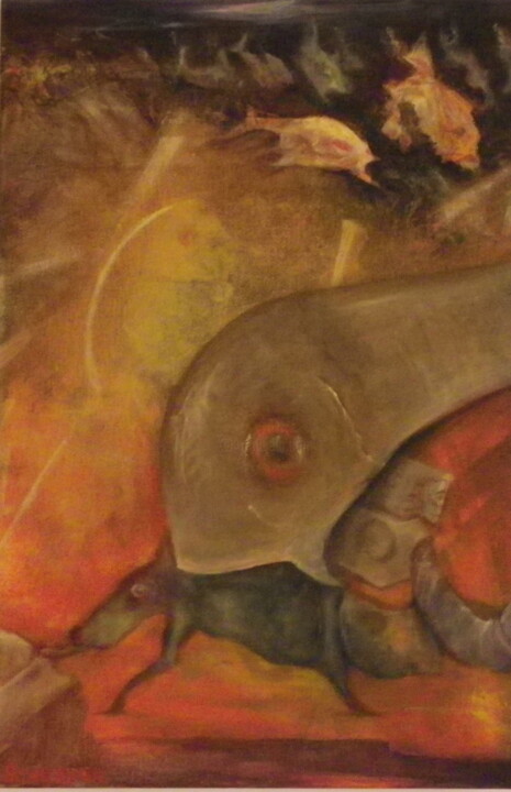 La colère des poissons 绘画, 23.6x15.8 in
