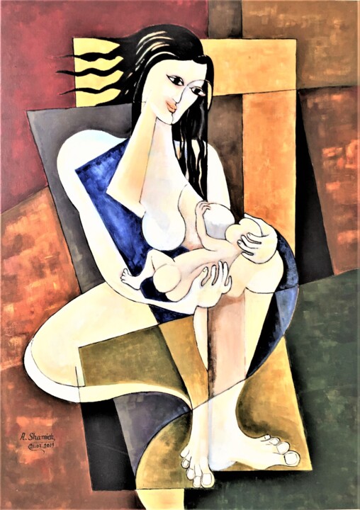 Motherhood ( 2 ) 绘画, 27.6x19.7 in