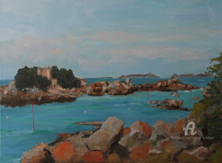 Peinture intitulée "La Passe devant Cos…" par Chéker, Œuvre d'art originale, Huile Monté sur Châssis en bois
