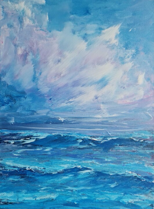 Malerei mit dem Titel "Cool breeze" von Sophia Kühn, Original-Kunstwerk, Acryl