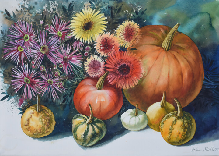 Autumn Still Life 绘画, 17.9x24.8 in