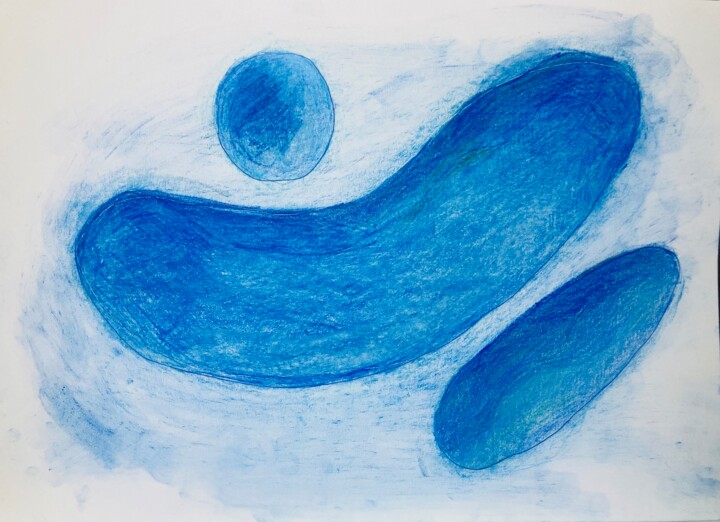 Blue space 图画, 11.7x16.5 in