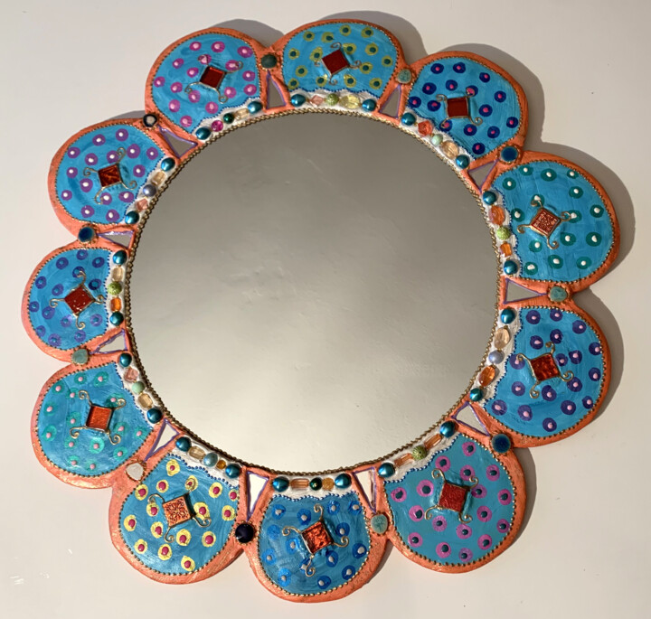 miroir décoration murale "fleur des lumières " cadeau 设计, 26x26 in