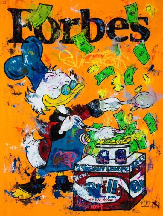 Scrooge Mc Duck in cooking success 绘画, 59.1x43.3 in