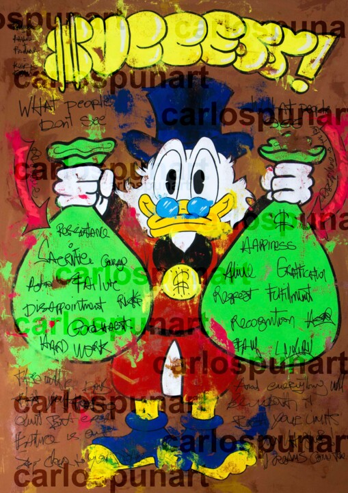 The Money Bag Illusion Scrooge Mc Duck 绘画, 59.1x43.3 in