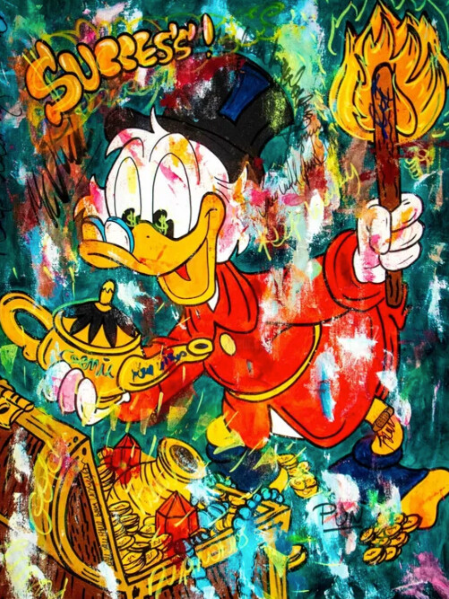 Mc Duck Success Treasure Hunt 绘画, 59.1x43.3 in