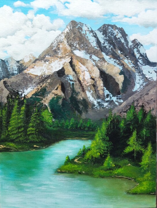 Mountain Landscape Morning, Painting by Irina Vishnevetskaia