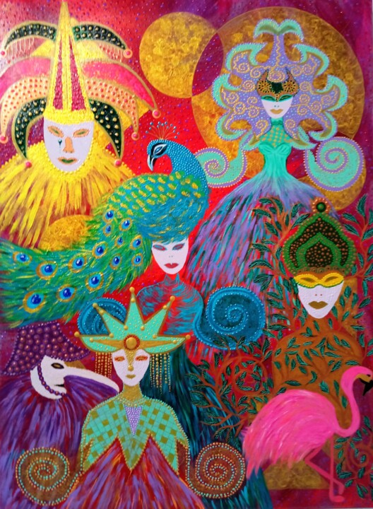 Painting titled "VENEZIA" by Flod, Original Artwork, Acrylic