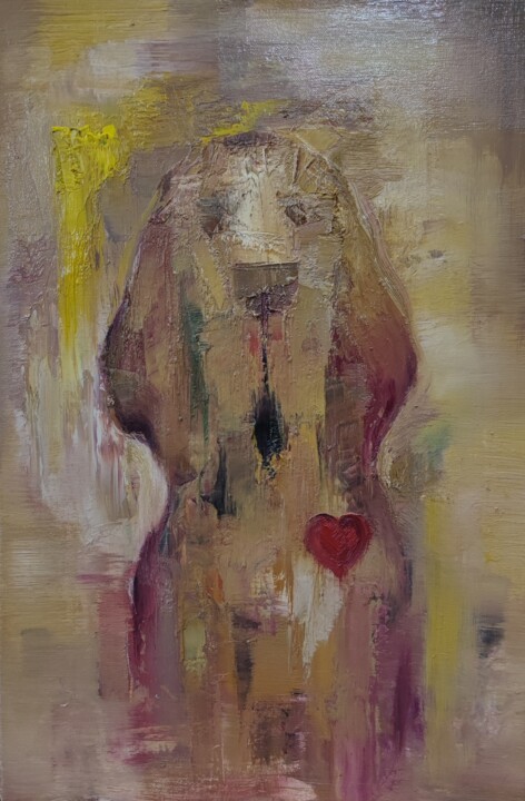 love dog 绘画, 21.7x15.8 in