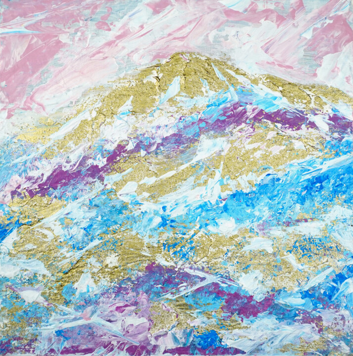 Golden snow 绘画, 9.8x9.8 in