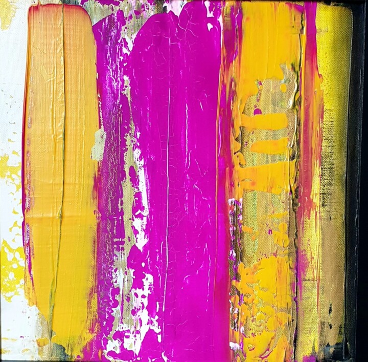 Peinture intitulée "Craquelures" par Julie Verhague, Œuvre d'art originale, Acrylique Monté sur Châssis en bois