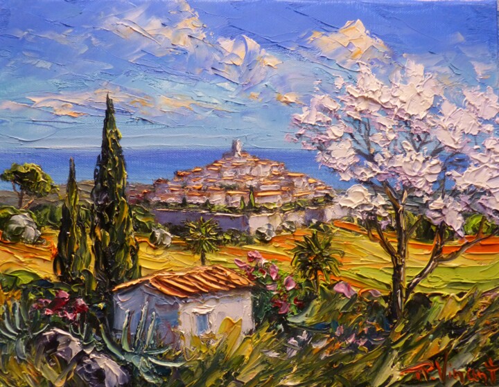 绘画 标题为“Saint Paul de Vence” 由Vincent Rallo, 原创艺术品, 油