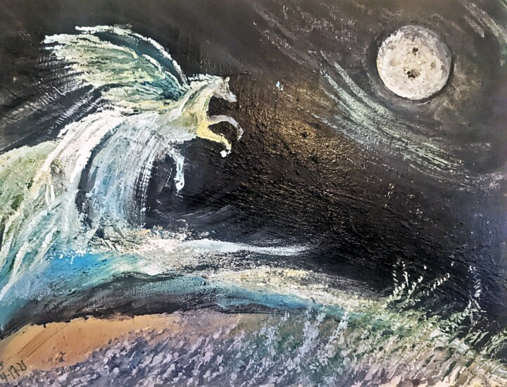 "Pegasus Soaring" 绘画, 10x12 in